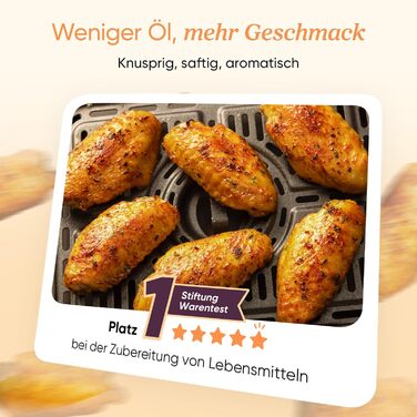 Фритюрниця без олії COSORI з 2 камерами, 8,5л, з вікном, сталевий внутрішній корпус