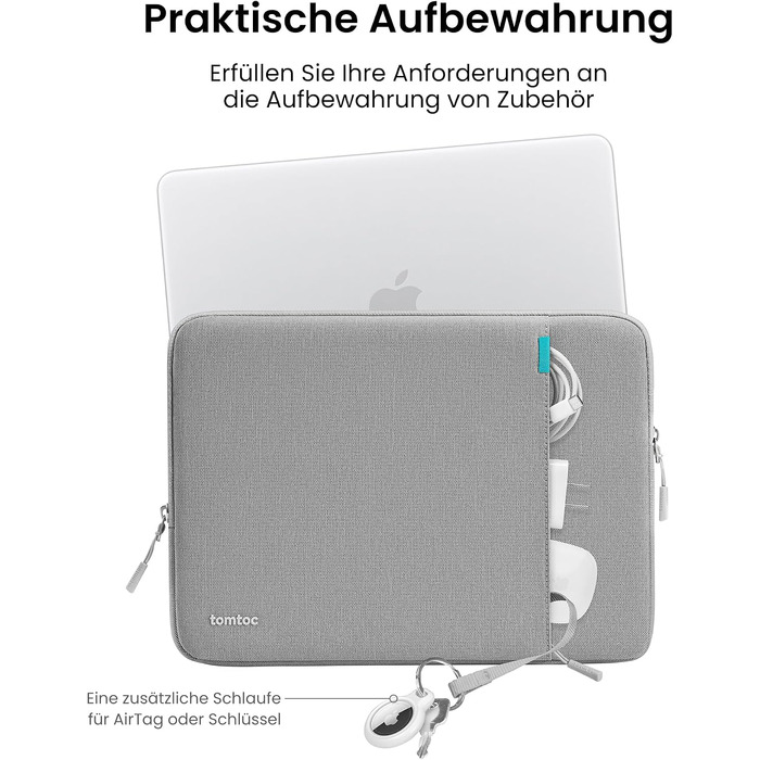 Захисний чохол-сумка tomtoc 360° для MacBook Air 15
