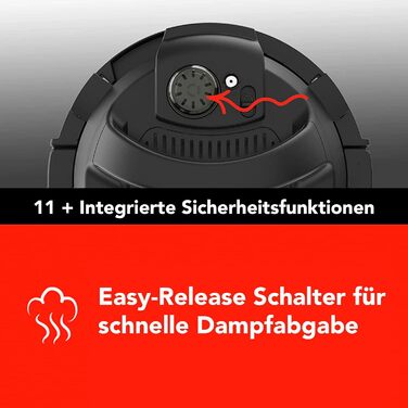 Електромультиварка Instant Pot Pro Crisp 11-в-1, 7.6 л, 1500 Вт, скороварка, аерофритюрниця, повільноварка, пароварка, гриль, дегідратор, sous-vide, чорна нержавіюча сталь
