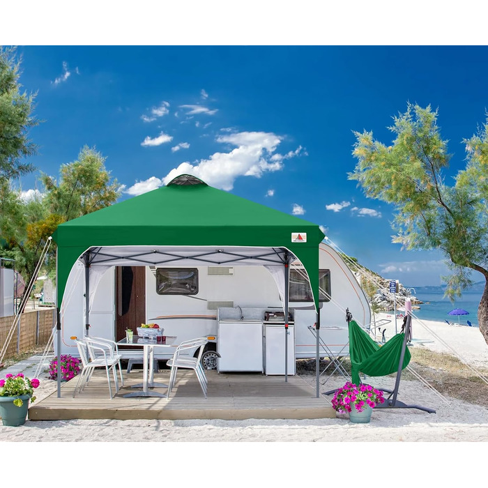 Павільйон садовий ABCCANOPY водонепроникний 3x3м, зелений Waldgrün, з сумкою для транспортування та комплектом кріплення