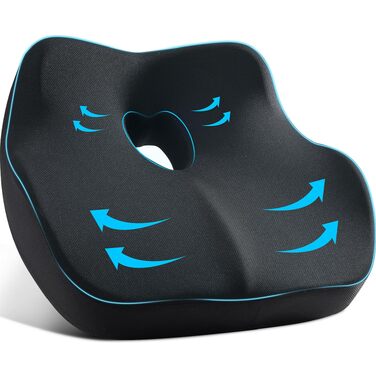 Подушка ортопедична для сидіння SKYNY з піни Memory Foam для офісного та геймерського крісла