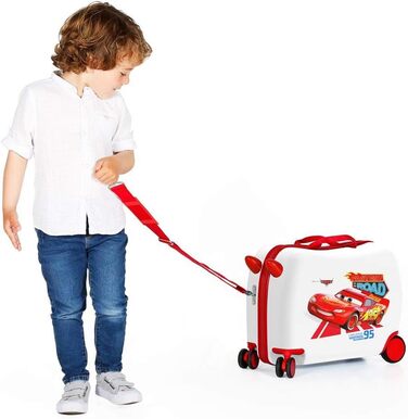 Дитяча валіза Disney Cars, жорсткий корпус ABS, 50x38x20 см, 34 л, 4 колеса, кодовий замок, мультиколірна, ручна поклажа