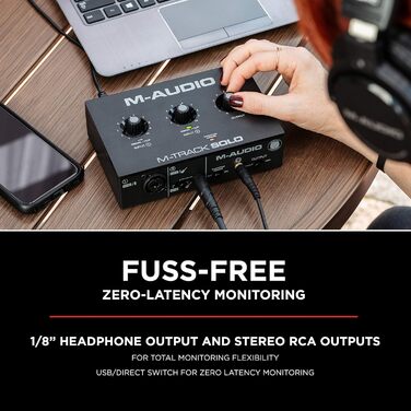 M-Audio M-Track Duo - USB аудіоінтерфейс для запису, стрімінгу та подкастингу (2 XLR/Line входи, 48kHz)
