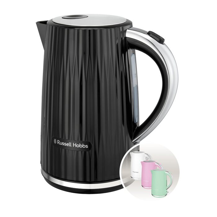Електричний чайник Russell Hobbs Eden 1.7л 2400W, колір малиновий (Himbeere), нержавіюча сталь, з фільтром від накипу та індикатором рівня води, модель 27362-70