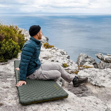 Naturehike ультралегка самонадувна ізомат для кемпінгу 3,8 R, міцний надувний туристичний килимок для походів, альпінізму, рюкзингових подорожей, прямокутна, зелена, розмір L
