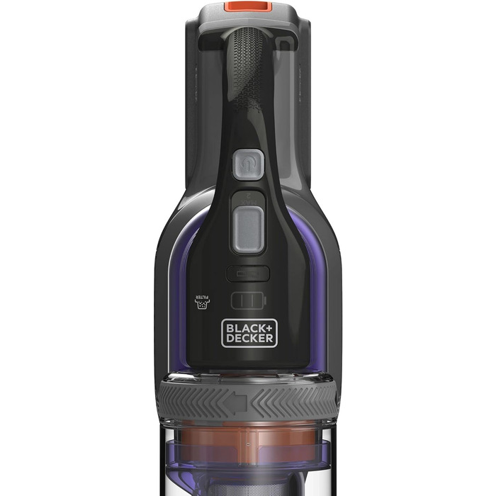 Пилосос BLACK+DECKER 4в1 акумуляторний, 18В, 1.5Аг, безмішковий, ручний і вертикальний, електрощітка для шерсті тварин, 2в1 насадка для щілин, щітка для шерсті, акумулятор, зарядний пристрій, кріплення на стіну, модель 2020