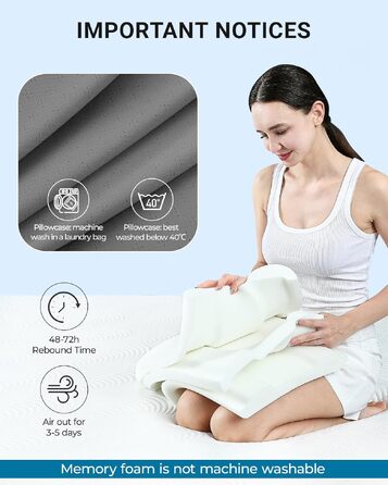 Подушка ортопедична Elviros з піною Memory Foam для сну на боку та спині, регульована, знімний чохол сірий