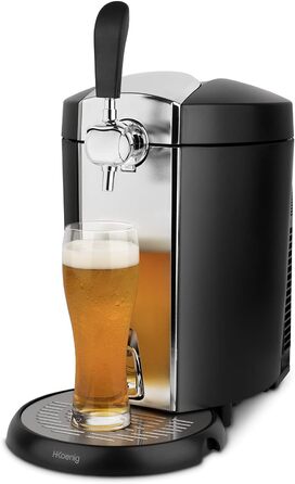 H.Koenig Bierzapfanlage BW1778: Система для пива з нержавіючої сталі, інтегрована охолодження 4°C, сумісна з 5л кегами, професійне використання