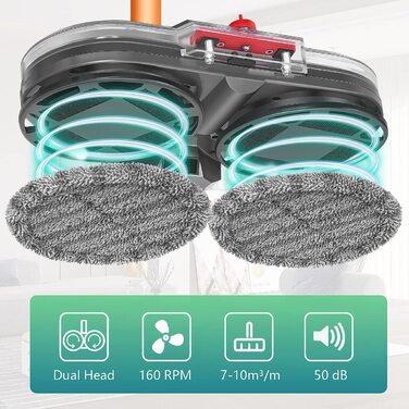 Електрична насадка для вологого прибирання Jajadeal для пилососа Dyson V12 Detect Slim, комплект з 12 мопами та знімним резервуаром для води