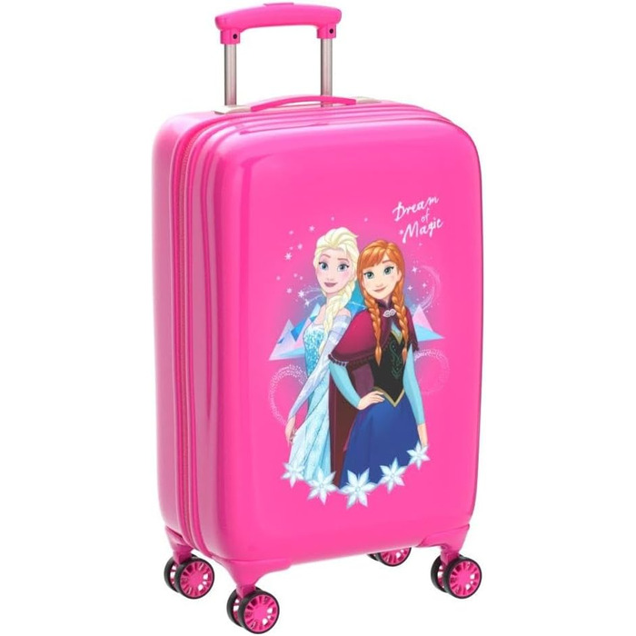 Дитяча валіза Disney Frozen, рожевий, 37x55x20 см, ABS, замок, 32 л, 2,5 кг, 4 колеса, ручна поклажа