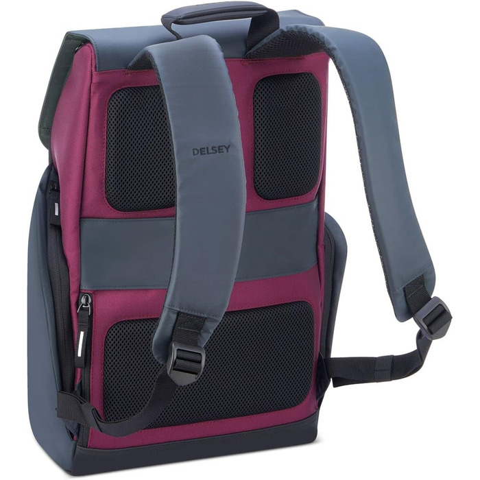 Рюкзак DELSEY PARIS Securflap м'який 21 л, бордовий, 45x31x14 см