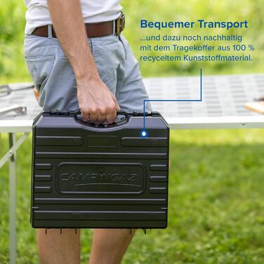 Газова плита Camp Bistro 3 від Campingaz - компактний одноконфорочний плита для кемпінгу з валізами, 2200 Вт