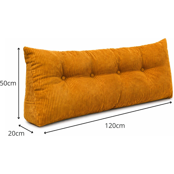 Подушка для спини та читання Chilly Pilley® з підтримкою, 120x50x20 см, медовий колір