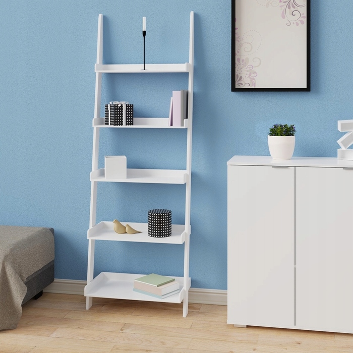 Стелаж Casaria, 64 см x 180 см x 37 см, білий