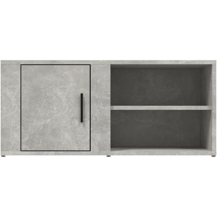 Тумба під телевізор vidaXL, бетонно-сіра, 80x31,5x36 см, ДСП, сучасний ТВ столик, меблі для вітальні