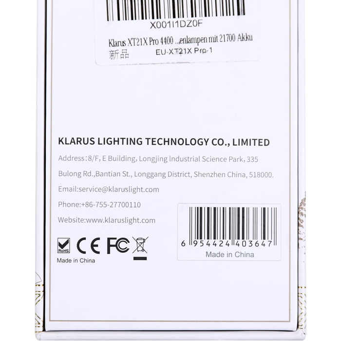 Ліхтар Klarus XT21X Pro 4400 Люмен, суперяскравий LED, 336 м, USB акумуляторний