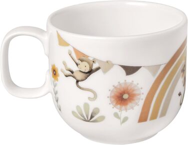 Дитячий набір посуду Villeroy & Boch Boho Kids 'Roar like a lion' (7 предметів), з нержавіючої сталі, для дітей, з мотивом лева та мавпи, преміум-посуд, миється в посудомийній машині, безпечний у мікрохвильовці