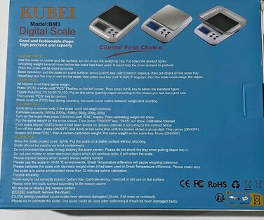 KUBEI електронні кухонні ваги 1 кг/0,01 г з USB зарядкою, високоточна цифрова вага з нержавіючої сталі для кухні, ювелірних виробів, монет, порошків