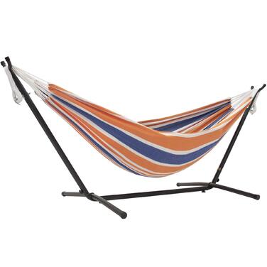 Гамак Vivere Doppel Baumwolle з підставкою, 250 см, помаранчевий (Orange Punch)