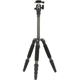 SIRUI T-025SK+B-00K туристичний ультралегкий штатив-тринога з вуглецевого волокна з кульовою головкою, висота 128 см, вага 0,98 кг, вантажопідйомність 5 кг