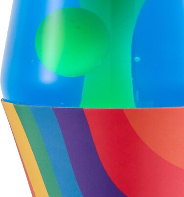 Класична лавова лампа Lava The Original Lamp Warped Rainbow (36.8 см) — жовтий віск, синя рідина, ретро-стиль