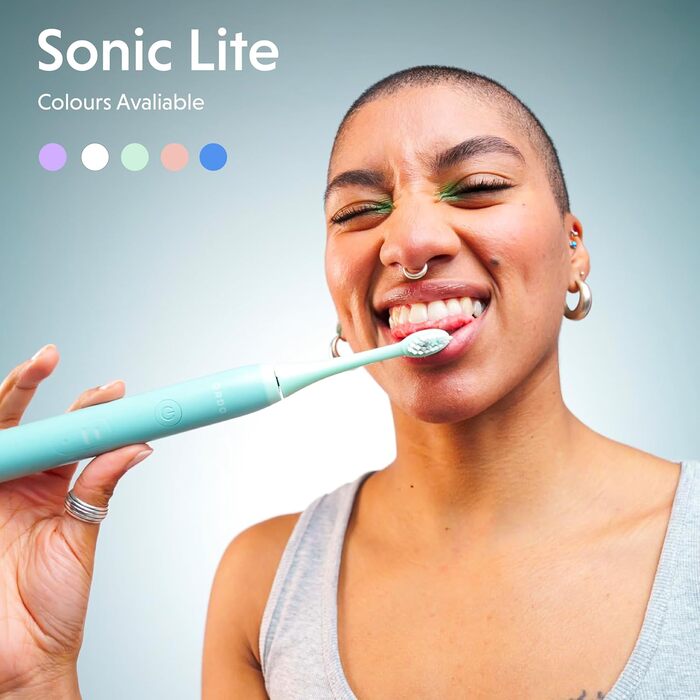 Електрична звукова зубна щітка Ordo Sonic Lite з 35 000 імпульсів/хв, для дорослих, 2 режими, акумулятор до 5 тижнів, таймер, водонепроникність, USB-C, з шалфеєм