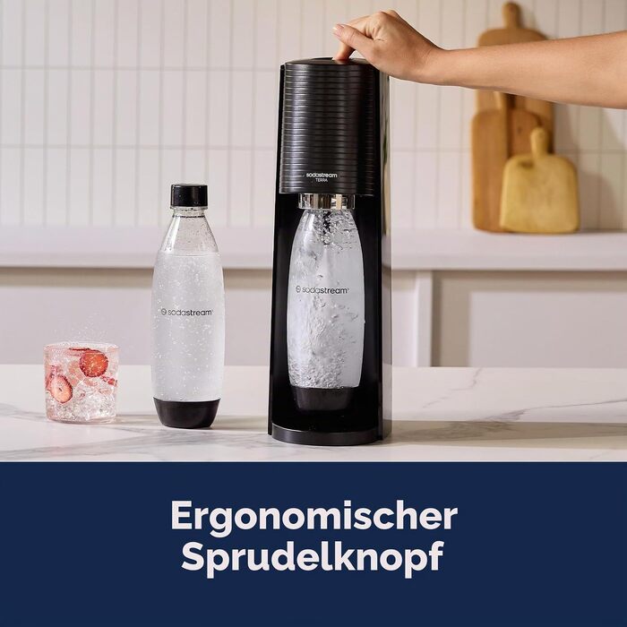 Сифон для газування води SodaStream Terra (чорний) з пляшкою CO2 та DWS