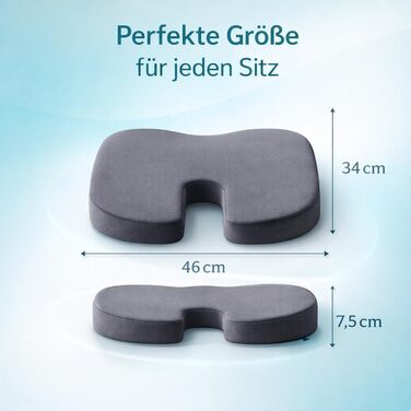 Ортопедична подушка для сидіння Universe-GL з піни Memory Foam: підтримка куприка, зняття болю в спині, знімний чохол