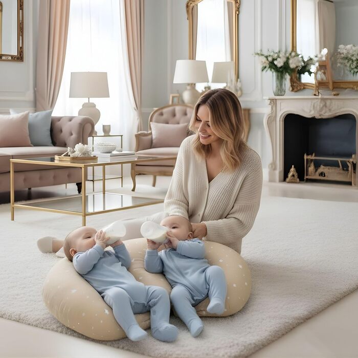 Подушка для годування Stillkissen XXL для двійні 90x50 см, Oeko-Tex, жирафи - подушка для вагітних та немовлят Stillmond