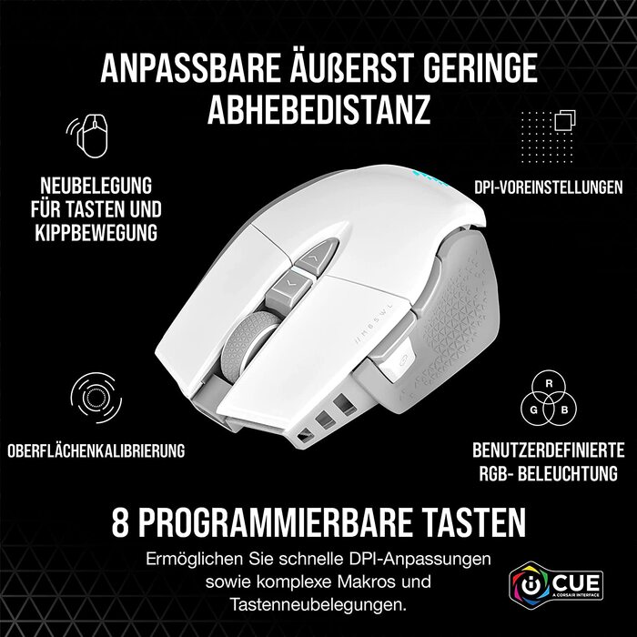 Ігрова дротова миша Corsair для FPS-шутерів з регульованим сенсором