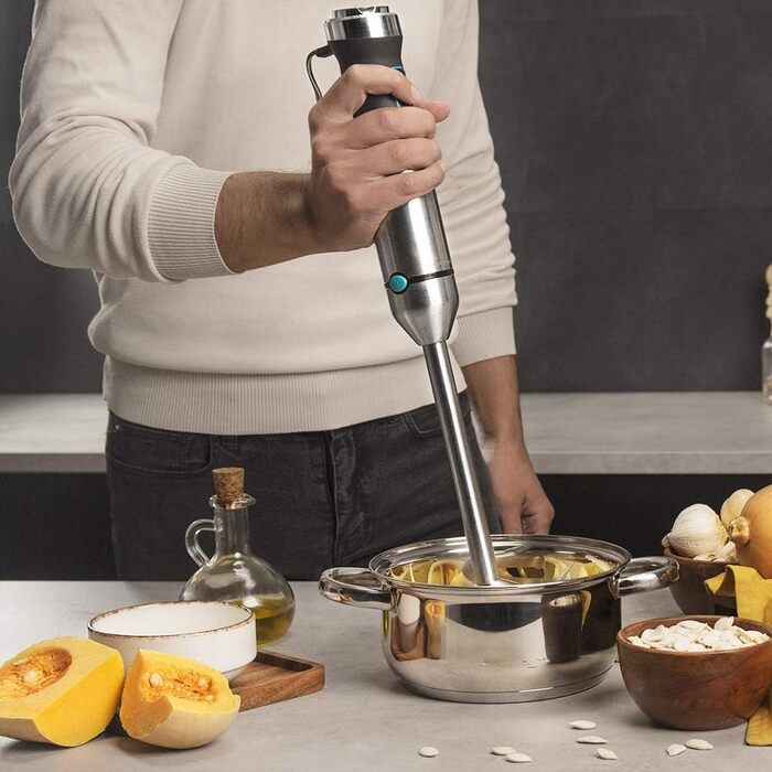 Блендер Cecotec Stabmixer Power TitanBlack 1500 XL Cream&Crush - 1500 Вт, технологія CrossBlades, титанове покриття, 4 аксесуари