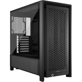 Корпус для ПК CORSAIR 4000D, модульний Mid-Tower ATX, високий повітряний потік, система кріплення вентиляторів InfiniRail™, сумісний з ASUS BTF, MSI Project Zero, Gigabyte Project Stealth, чорний