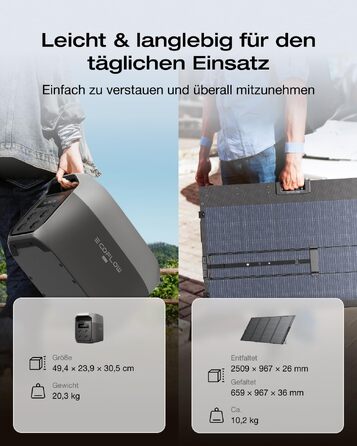 Портативна електростанція EcoFlow DELTA 3 Max, 2048 Вт·год, 2400 Вт (X-Boost), резервне живлення