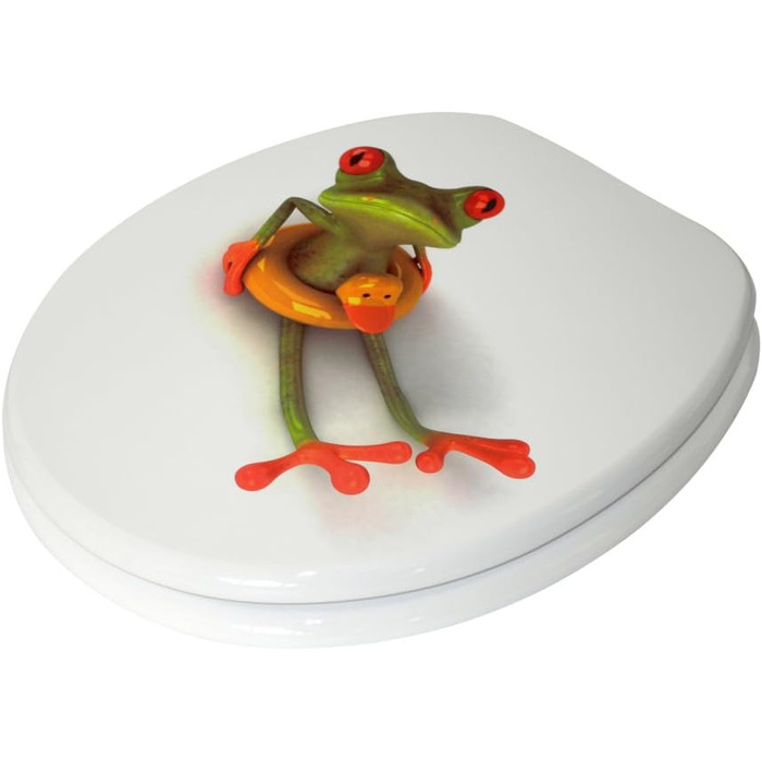 Сидіння для унітазу Sanilo з мікроліфтом Froggy, легкий монтаж, міцні петлі, преміум якість