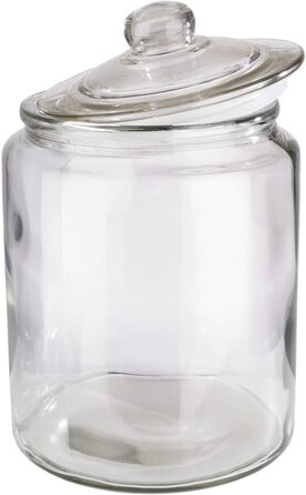 Скляна банка для зберігання APS Classic 6 л з кришкою та ущільнювачем – герметичний контейнер для продуктів, високоякісне скло