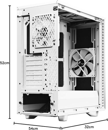 Корпус Fractal Design Define 7 Compact White ATX, алюміній/сталь, шумоізольований, білий, для тихого ПК