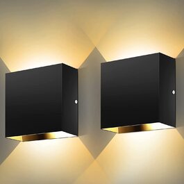 Світильник настінний LED kioooki 12W, тепле світло 3000K, чорний, сучасна лампа для спальні, ванної, коридору, сходів
