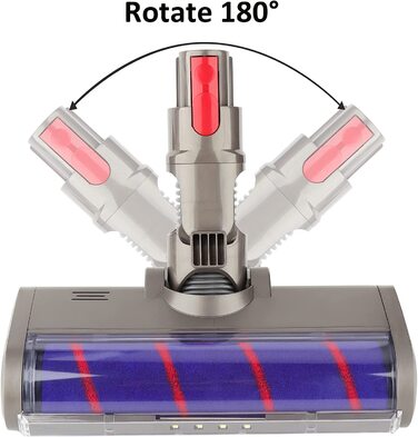 Насадка-щітка для підлоги з м'яким валиком для Dyson V7/V8/V10/V11/V15/SV10/SV11, аксесуар з швидкознімним кріпленням