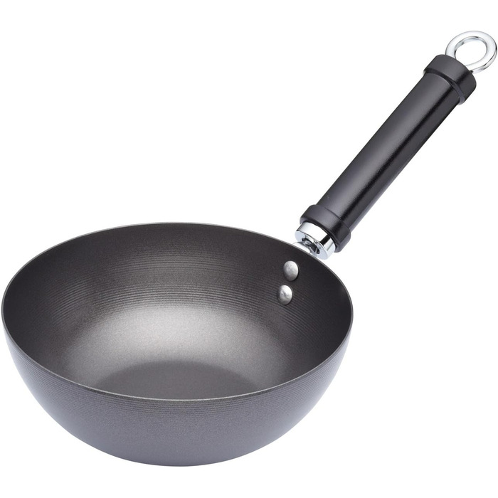 Вок KitchenCraft Pure Oriental з вуглецевої сталі з антипригарним покриттям, 20 см