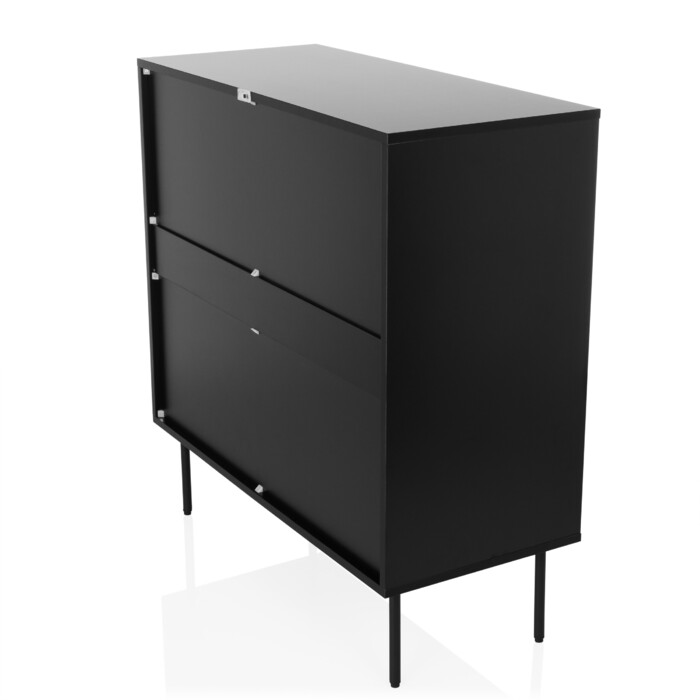 Комод KARBY K 90x40x95 см 4 шухляди чорний hjh LIVING