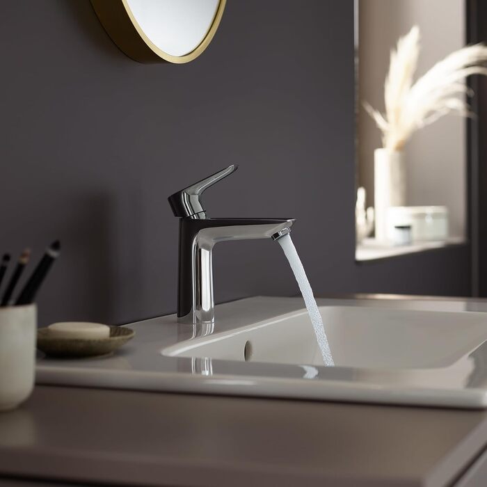 Змішувач для ванної кімнати Hansgrohe Talis E з Push-Open, вилив висотою 110 мм, EcoSmart, хром
