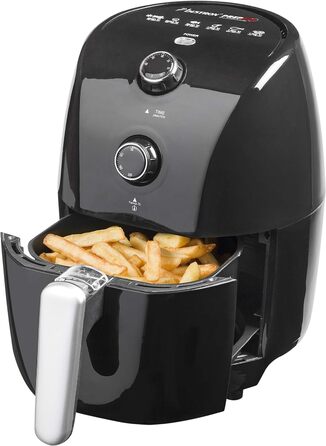 Фритюрниця Bestron AAF300 з гарячим повітрям, 1,5 л, 900 Вт, автоматичне вимкнення, технологія PrepAir, чорна