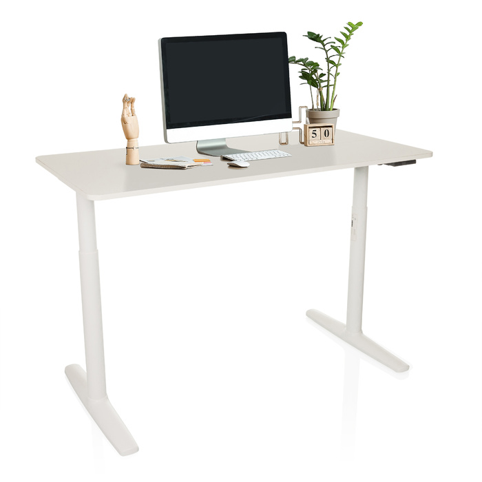 Письмовий стіл STAND PRO 140 x 70 електричний регульований по висоті білий hjh OFFICE