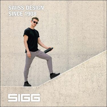 Термобутилка SIGG Meridian 0,5 л, нержавіюча сталь, бамбукова кришка, ізольована, чорна, BPA-free, без пластику, герметична