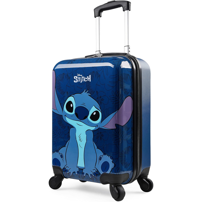 Дитяча валіза Disney із жорстким корпусом, 4 колеса, темно-синя Stitch, 28л, маленька дорожня валіза на колесах