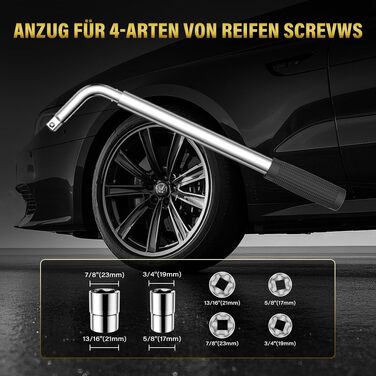 Універсальний гвинтовий домкрат-ромб IMAYCC 2.5т для BMW (Серії 1, 3, 5, 6, 7, Z, X) з гумовими накладками та ключем для коліс, чорний