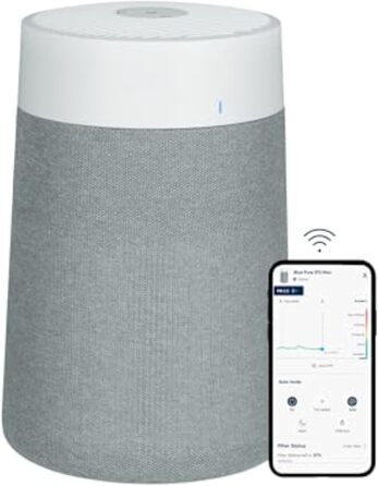 Очищувач повітря Blueair Blue Pure 511i Max для приміщень до 43 м², HEPASilent технологія, смарт-керування, від пилу, алергенів та шерсті тварин