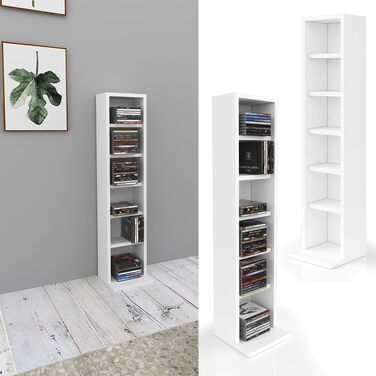 Стелаж для CD Vicco, білий, 21 x 91.8 см, окремий