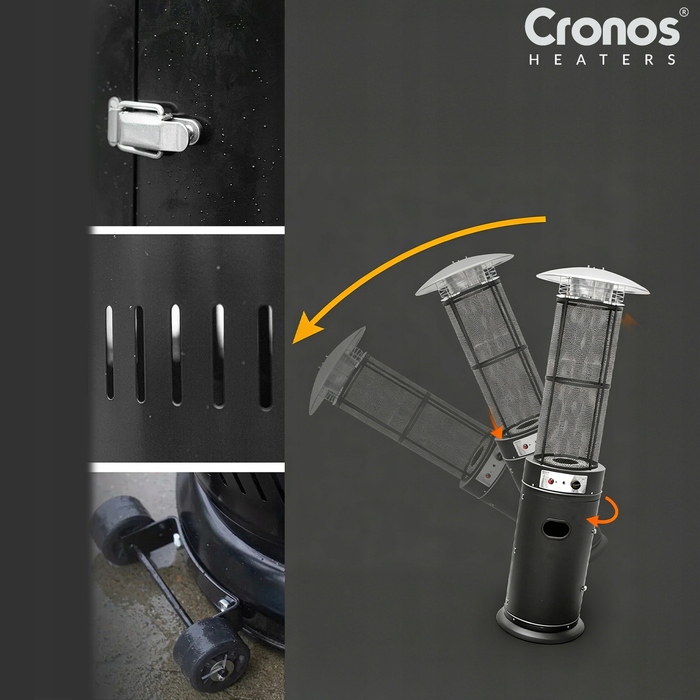 Терасова обігрівальна парасолька Cronos 183 см, 11 кВт