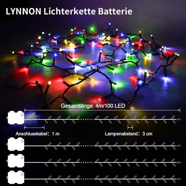 Світлодіодна гірлянда 30м 1000 LED для вулиці та дому, водонепроникна з пультом та таймером, 8 режимів роботи, багатоколірна (на батарейках)